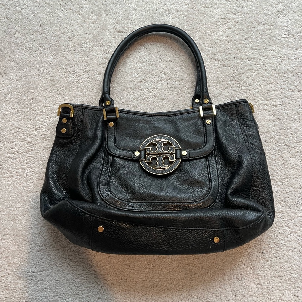 Tory Burch Black Leather Shoulder Bag